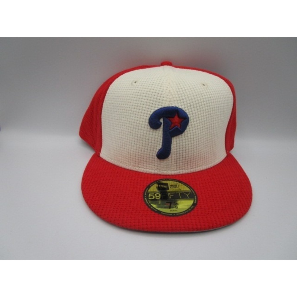 New Era 59Fifty Philadelphia Phillies Thermal Waffle Red White Size 7 5/8 Hat